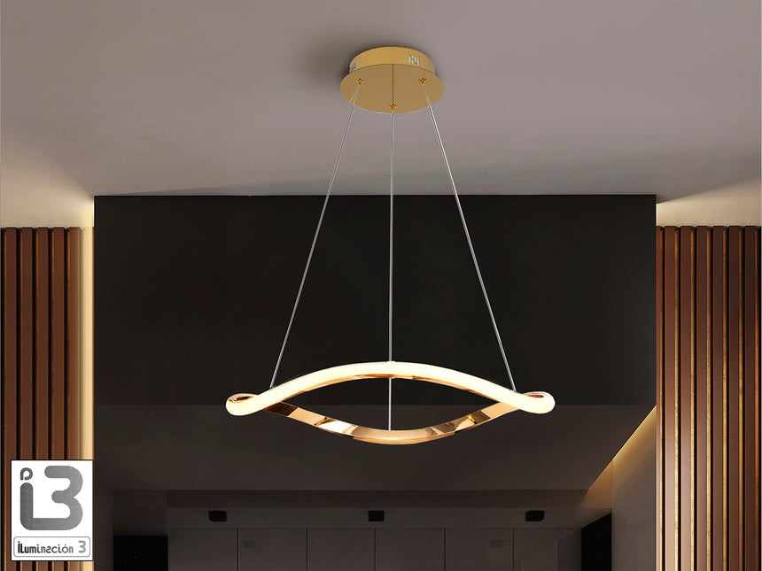 Lámpara de techo colgante de 1 aros Schuller Naos oro r - vista 5