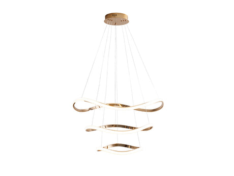 Lámpara de techo colgante de 3 aros Schuller Naos oro r - vista 3