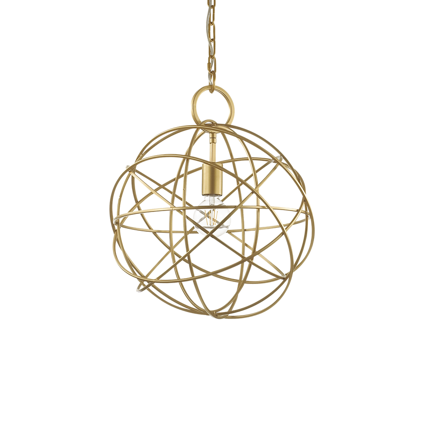 Lámpara colgante Ideal Lux Konse dorado 60W Ø40cm 155968