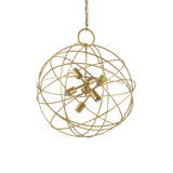 Lámpara colgante Ideal Lux Konse dorado 6 luces 360W Ø60cm 156026