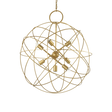 Lámpara colgante Ideal Lux Konse dorado 7 luces 420W Ø80cm 156033