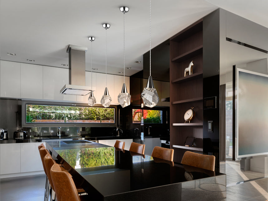 Lámpara de techo colgante Schuller Aquaria 1 luz cromo 