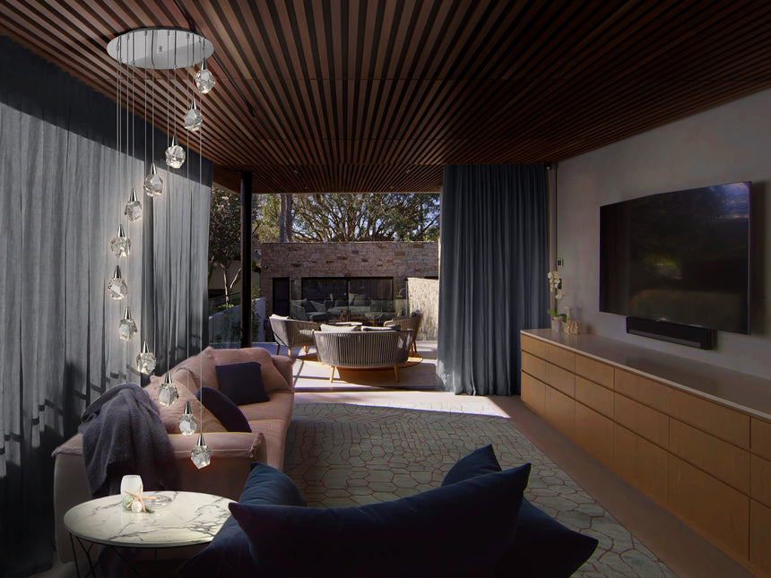 Lámpara de techo colgante Schuller Aquaria grande 12 lu