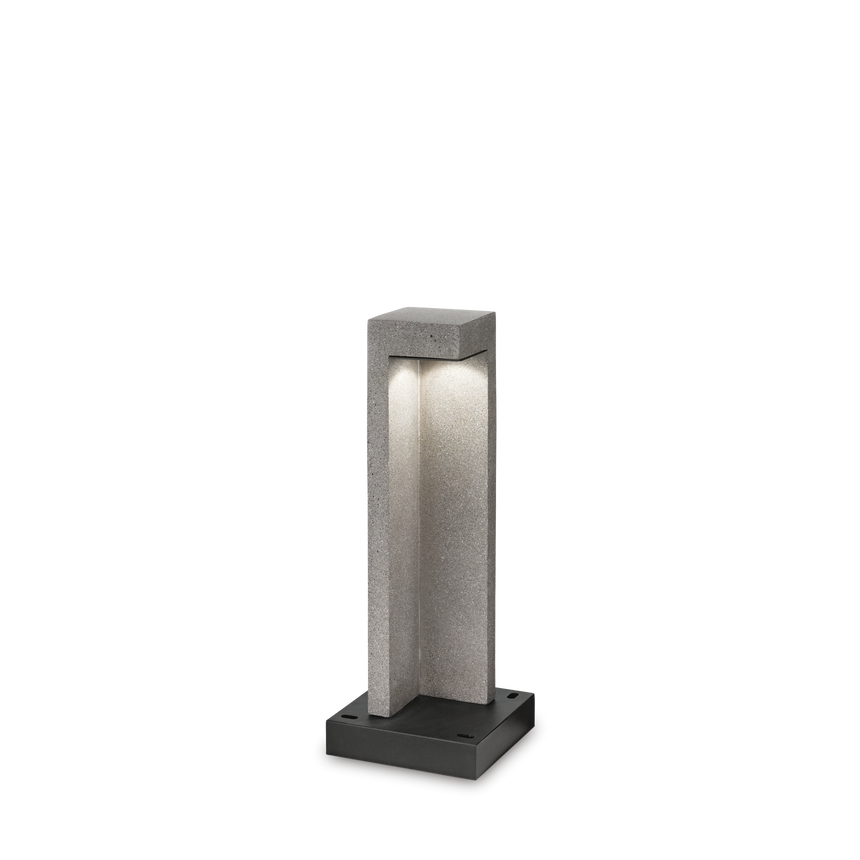 Baliza de exterior Ideal Lux Titano granito LED 8,5W 4000K IP55 49cm 157856