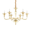 Lámpara colgante Ideal Lux Danieli ámbar cristal 6 luces 240W Ø85cm 159942