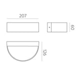 ACB Aysel Aplique 16/2069 Antracita Texturado, LED 2x5W 3000K 715lm, CRI80 CL.I IP65 A2069000GR