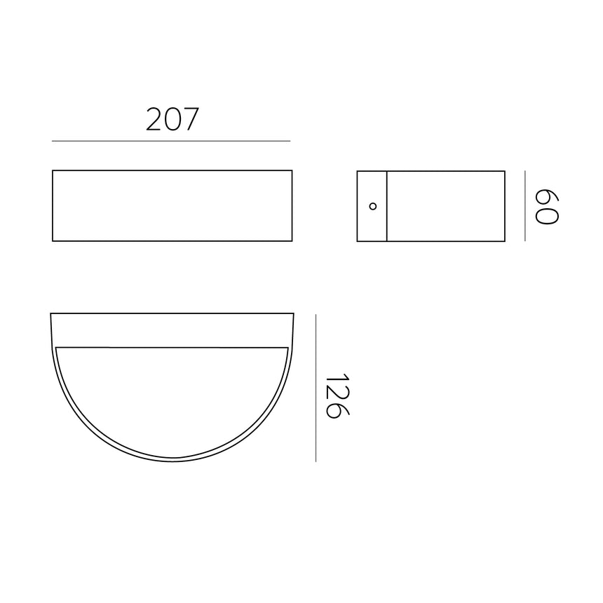 ACB Aysel Aplique 16/2069 Antracita Texturado, LED 2x5W 3000K 715lm, CRI80 CL.I IP65 A2069000GR