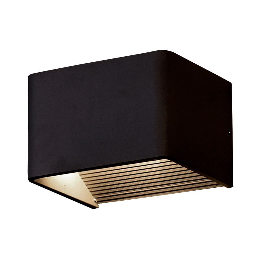 ACB Icon Aplique 16/3089-10 Negro Texturado, LED 8.5W 890lm, CRI90 I, LED integrado, Kelvin 2700K-3000K Slide Switch A3089170N