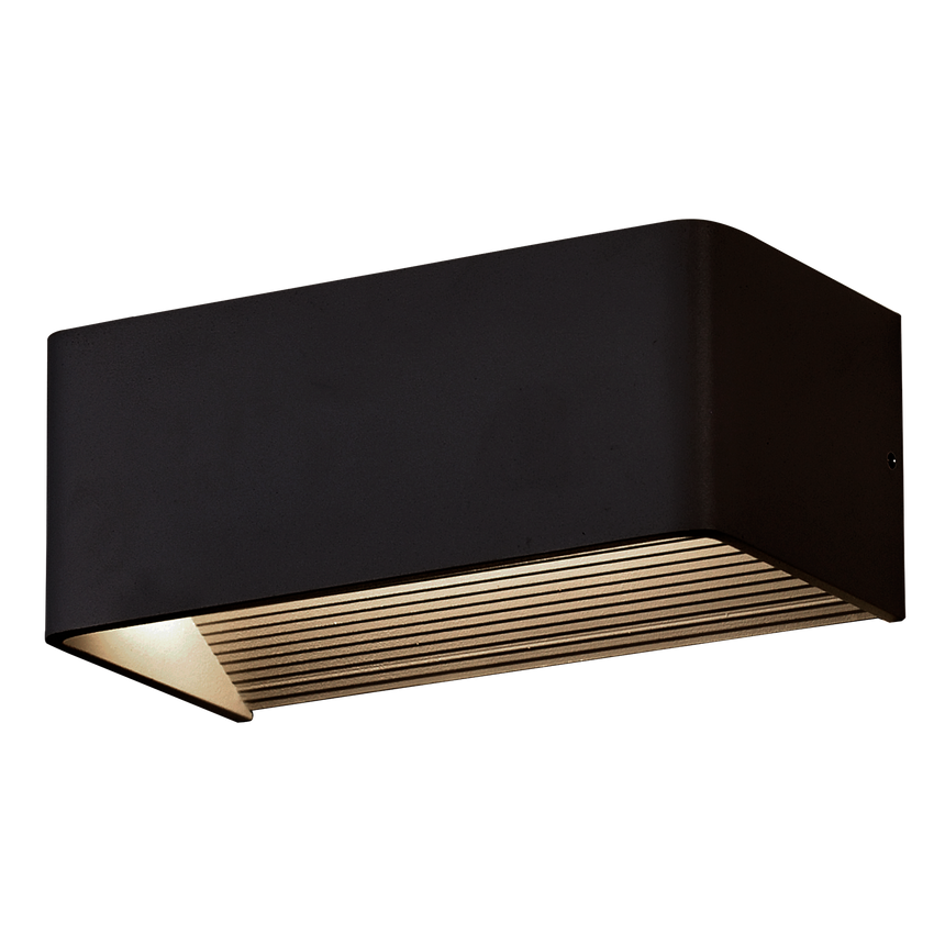 ACB Icon Aplique 16/3089-20 Negro texturado, LED 10.5W 1100lm, CRI90 I, LED integrado, Kelvin 2700K-3000K Slide Switch A3089270N