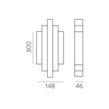 ACB Robin Aplique 16/3814 Oro Tecnico, LED 21W 3000K 1625lm, CRI90 CL.I, LED integrado