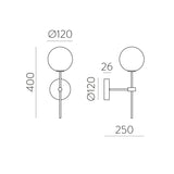 ACB Doris Aplique 16/3820 Oro Viejo/Opal, LED G9 7W, I IP44 A38201O