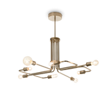 Lámpara colgante Ideal Lux Triumph latón 8 luces 336W Ø92cm 160269