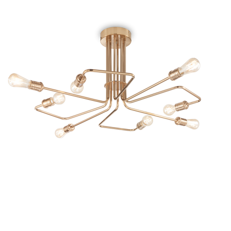 Plafón de techo Ideal Lux Triumph latón 8 luces 336W Ø92cm 160313