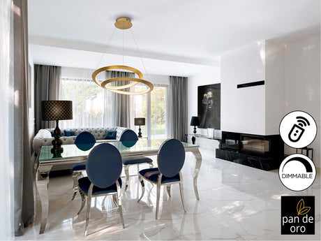 Lámpara de techo colgante Schuller Eternity dorado y or