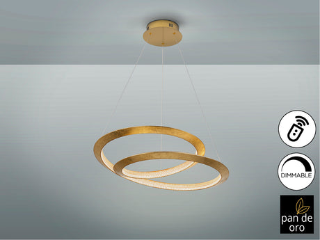 Lámpara de techo colgante Schuller Eternity dorado y or - ambiente