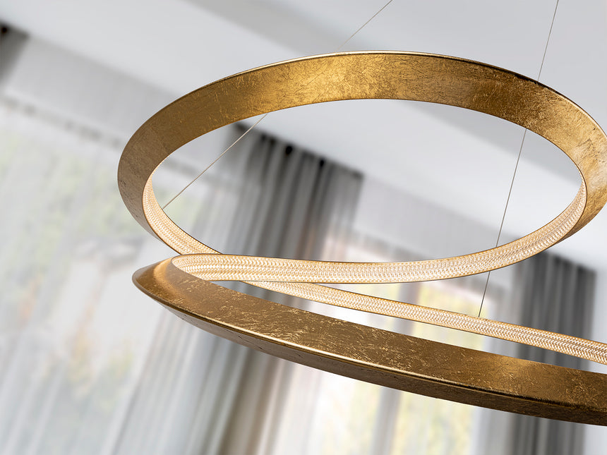 Lámpara de techo colgante Schuller Eternity dorado y or - ambiente