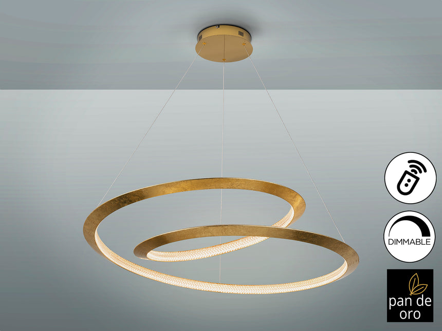 Lámpara de techo colgante Schuller Eternity dorado y or - ambiente