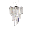 Lámpara colgante Ideal Lux Carlton cromo cristal y cerámica 12 luces 480W Ø50cm 166247