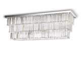 Plafón de techo Ideal Lux Martinez cromo cristal y cerámica 8 luces 320W Ø0,1cm 166285