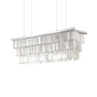 Lámpara colgante Ideal Lux Martinez cromo cristal y cerámica 8 luces Ø0,1cm 166360