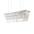 Lámpara colgante Ideal Lux Martinez cromo cristal y cerámica 8 luces 320W Ø0,1cm 166360