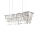 Lámpara colgante Ideal Lux Martinez cromo cristal y cerámica 8 luces Ø0,1cm 166360