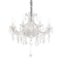 Lámpara colgante Ideal Lux Napoleon cromo cristal y cerámica 8 luces Ø67cm 167244