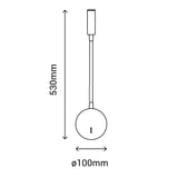 Sulion Leo Aplique de metal blanco 10x53cm - LEO 167301