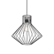 Lámpara colgante Ideal Lux Ampolla negro 60W Ø39,5cm 167497