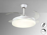 Ventilador de techo plafón retráctil Schuller Vento LED blanco CCT regulable Ø50cm 168304D vista 5