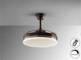 Ventilador de techo plafón retráctil Schuller Vento LED marrón y negro CCT regulable 168342D vista 4