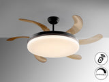 Ventilador de techo plafón retráctil Schuller Vento Maxi LED negro y bronce regulable vista 4