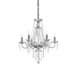 Lámpara colgante Ideal Lux Amadeus transparente cristal y cerámica 6 luces 240W Ø67cm 168753