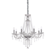 Lámpara colgante Ideal Lux Amadeus transparente cristal y cerámica 8 luces 320W Ø80cm 168777