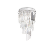 Plafón de techo Ideal Lux Carlton cromo cristal y cerámica 8 luces 320W Ø40cm 168920