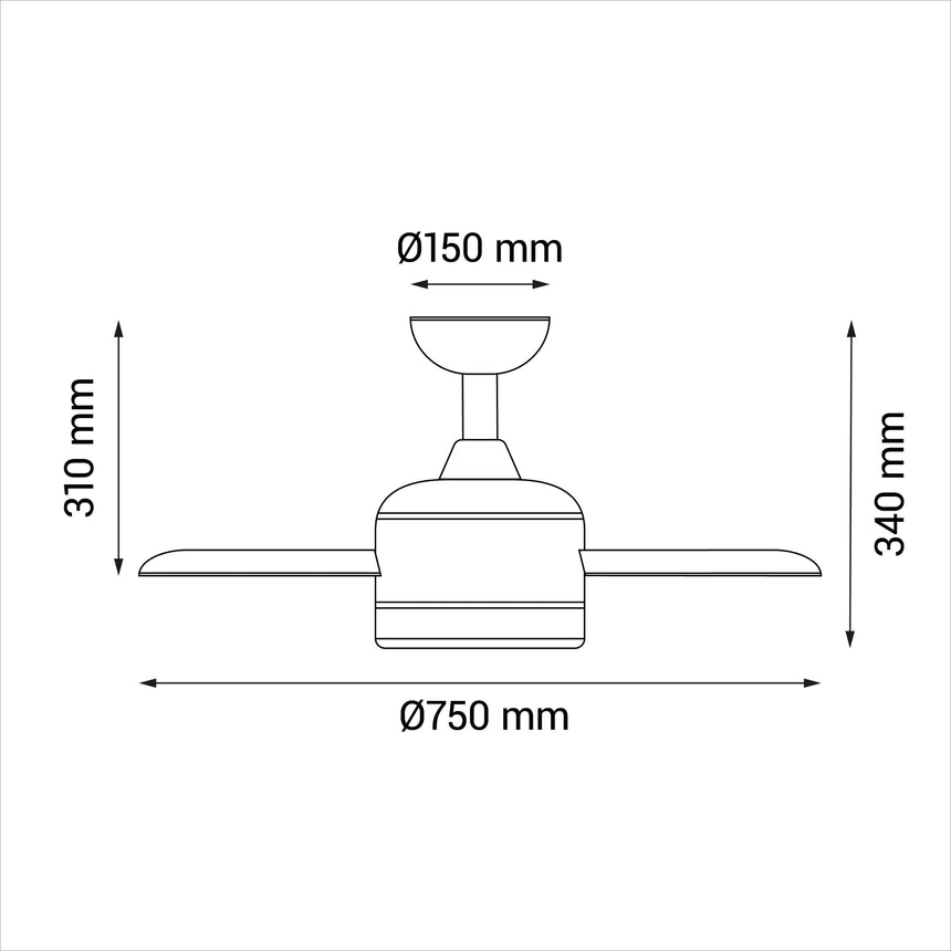 Sulion Ventilador de techo RAINBOW multicolor con luz 1694499