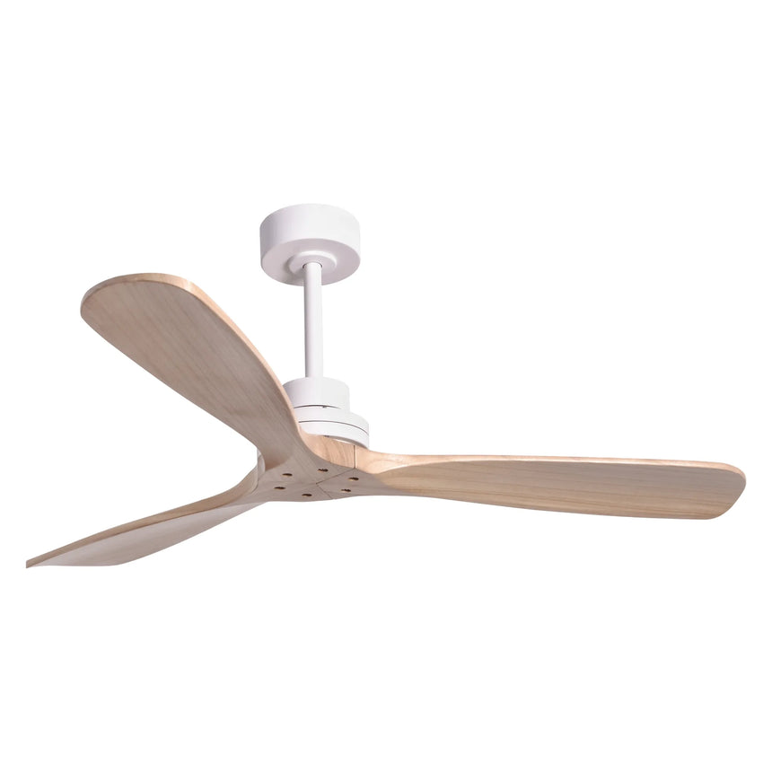 Sulion Ventilador de techo exterior NATI blanco con madera natural 1694543