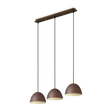 Lámpara colgante Ideal Lux Folk corten 3 luces 180W Ø72cm 174235