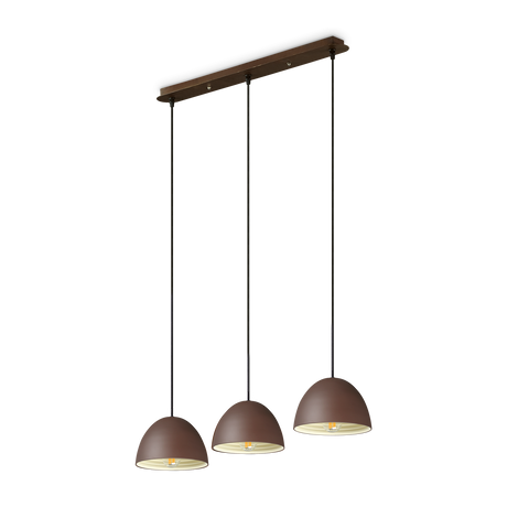Lámpara colgante Ideal Lux Folk corten 3 luces 180W Ø72cm 174235