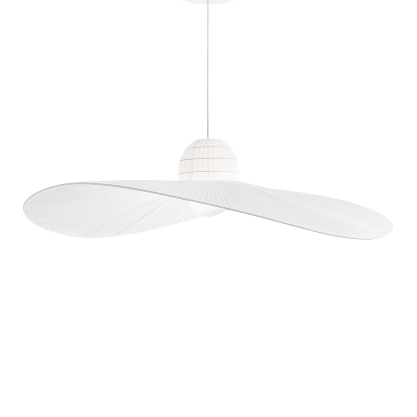 Lámpara colgante Ideal Lux Madame blanco tela 60W Ø110cm 174396
