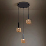 Schuller Sincro Lámpara de techo colgante de 3 luces negro y oro 175470