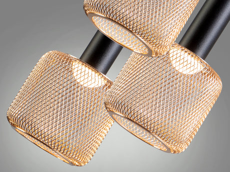 Lámpara de techo colgante Schuller Sincro 3 luces negro - ambiente