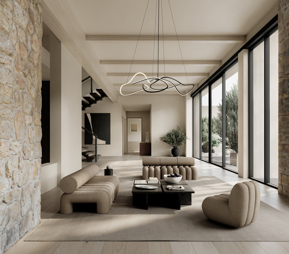 Ghost Chandelier, Big - Burned Black (5m)
