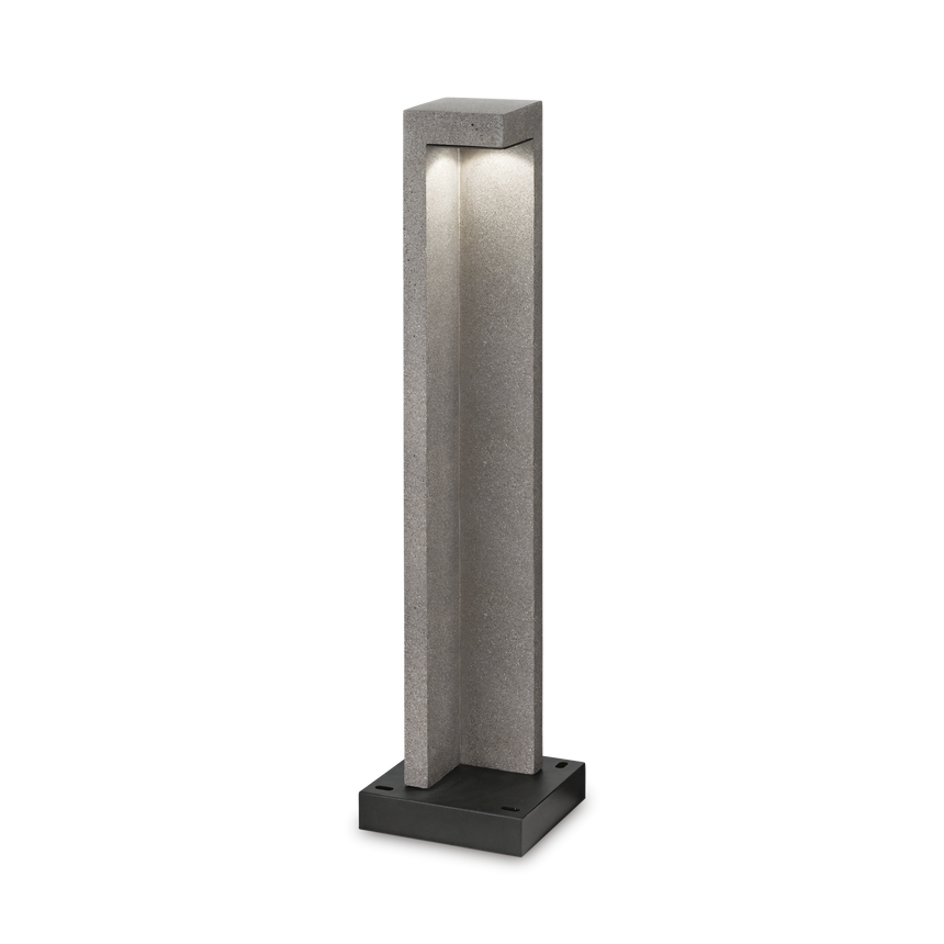 Baliza de exterior Ideal Lux Titano granito LED 8,5W 4000K IP55 74cm 187327