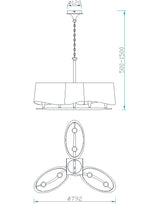 Lámpara de techo Ofertas-3 Dto 50% Mantra gris oscuro 1910