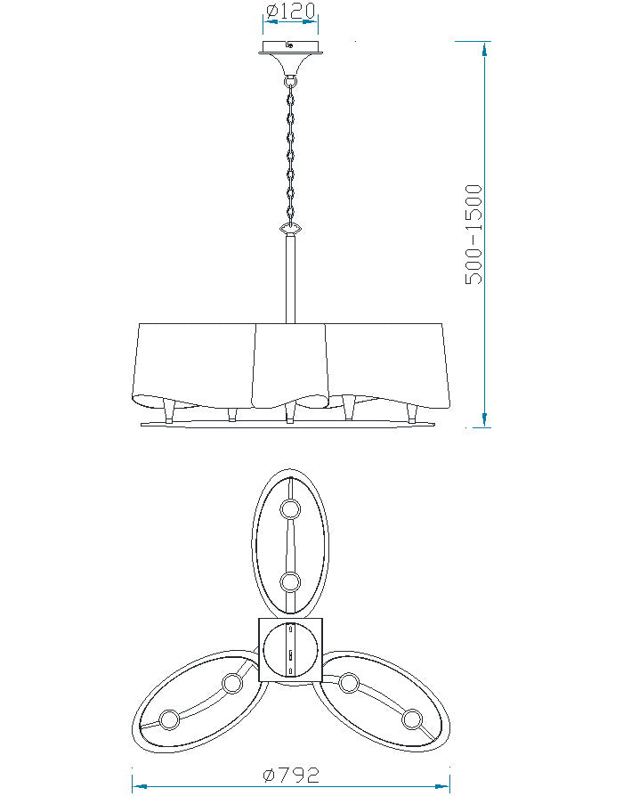 Lámpara de techo Ofertas-3 Dto 50% Mantra gris oscuro 1910