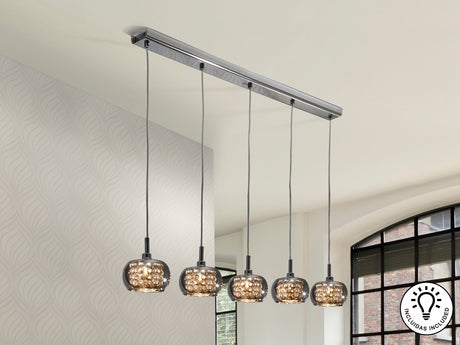 Lámpara de techo colgante Schuller Arián 5 luces brillo - vista 2