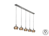Lámpara de techo colgante Schuller Arián 5 luces brillo