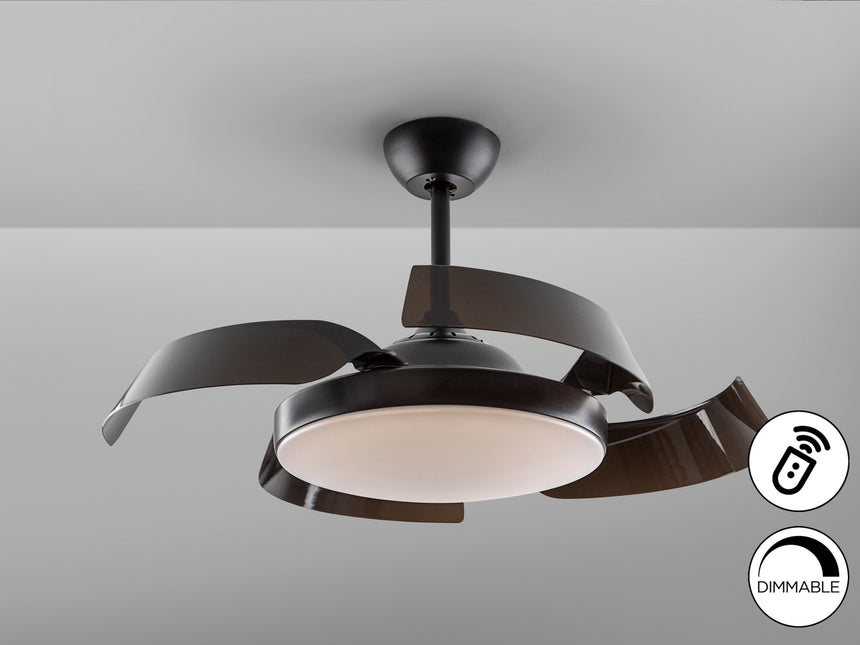 Ventilador de techo plafón retráctil Schuller Enzo LED  - ambiente