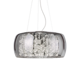Lámpara colgante Ideal Lux Audi-80 fumé cristal 8 luces 320W Ø50cm 197654
